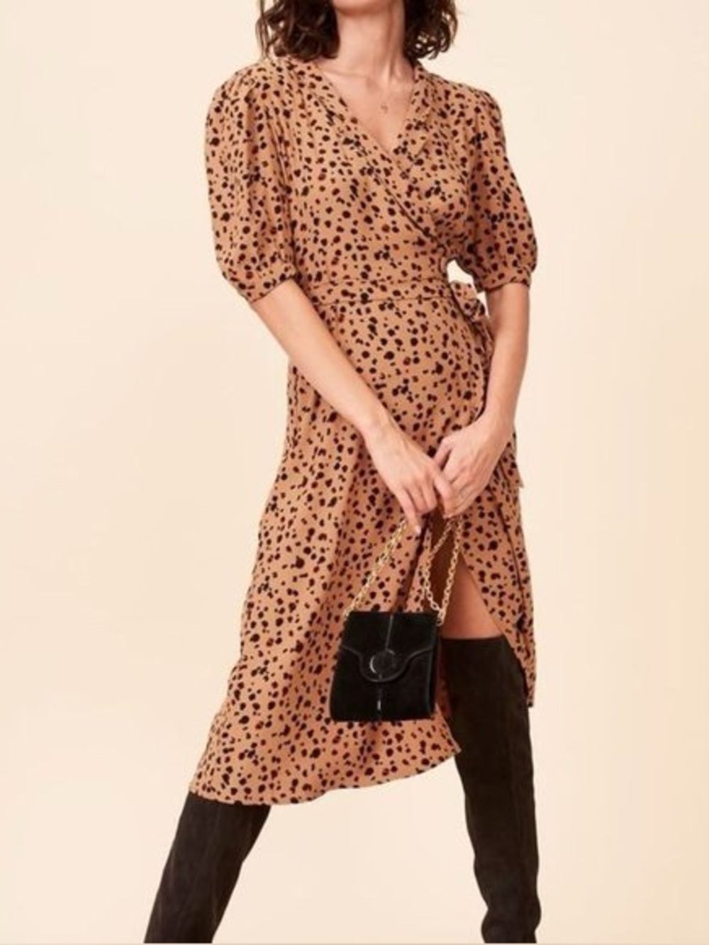 Rouje leopard print Louisa dress size 40
